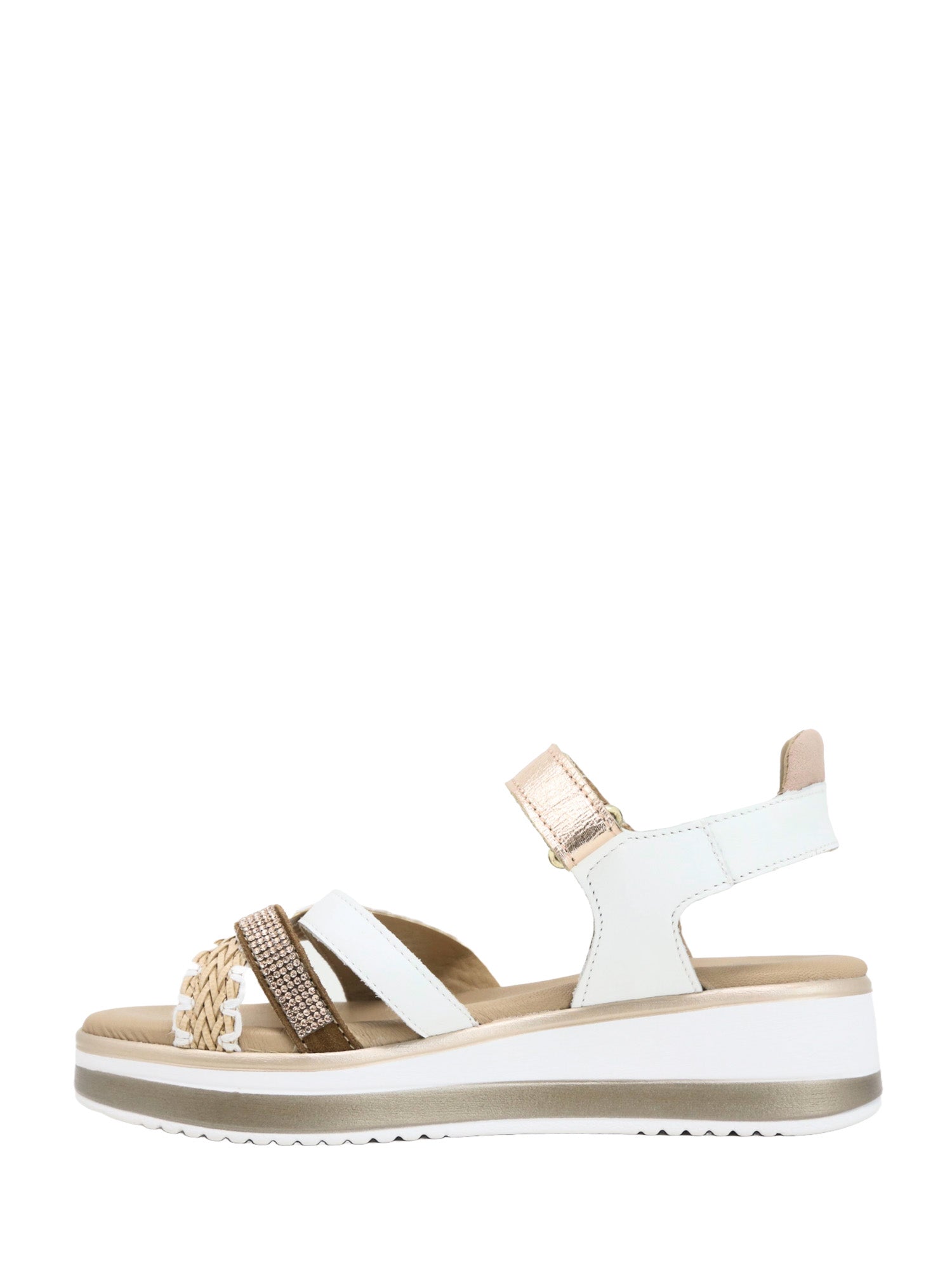 Sandali con strappi Bianco Rosa Igi&co