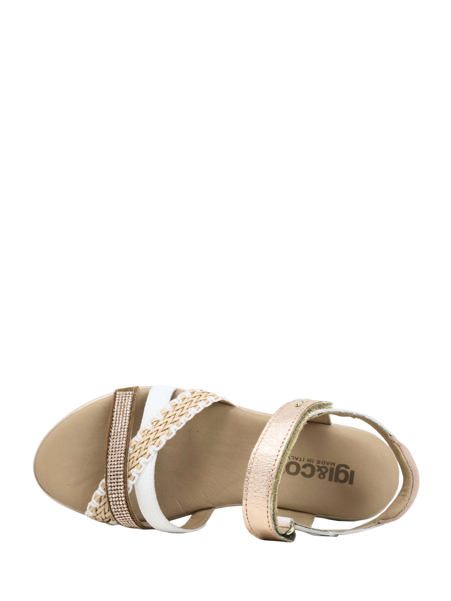 Sandali con strappi Bianco Rosa Igi&co
