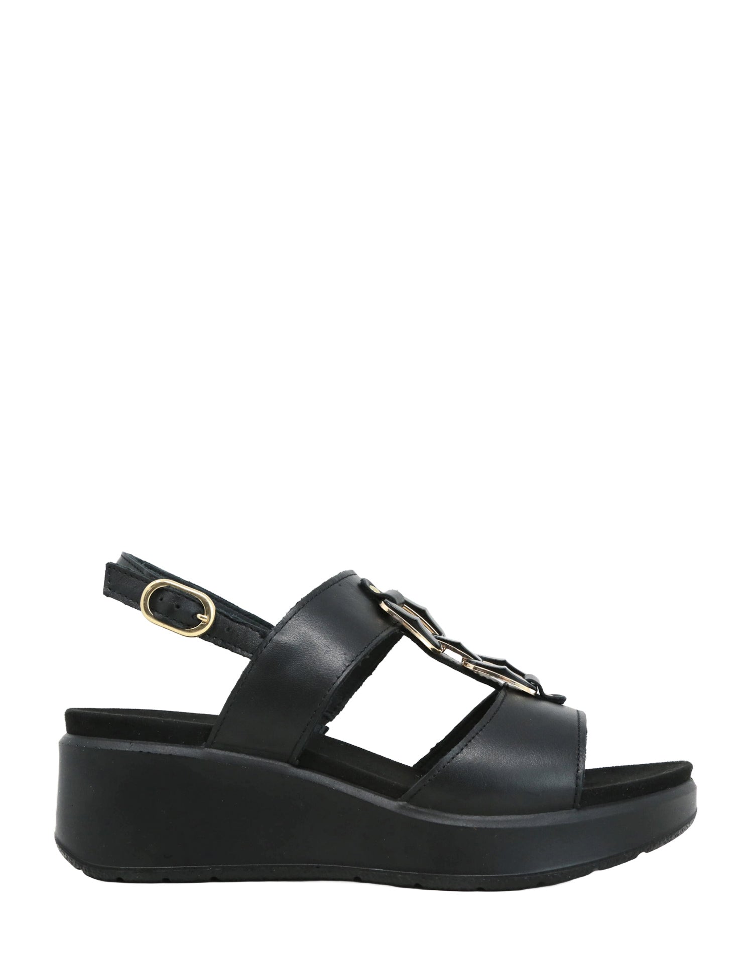 Sandali zeppa Nero Enval