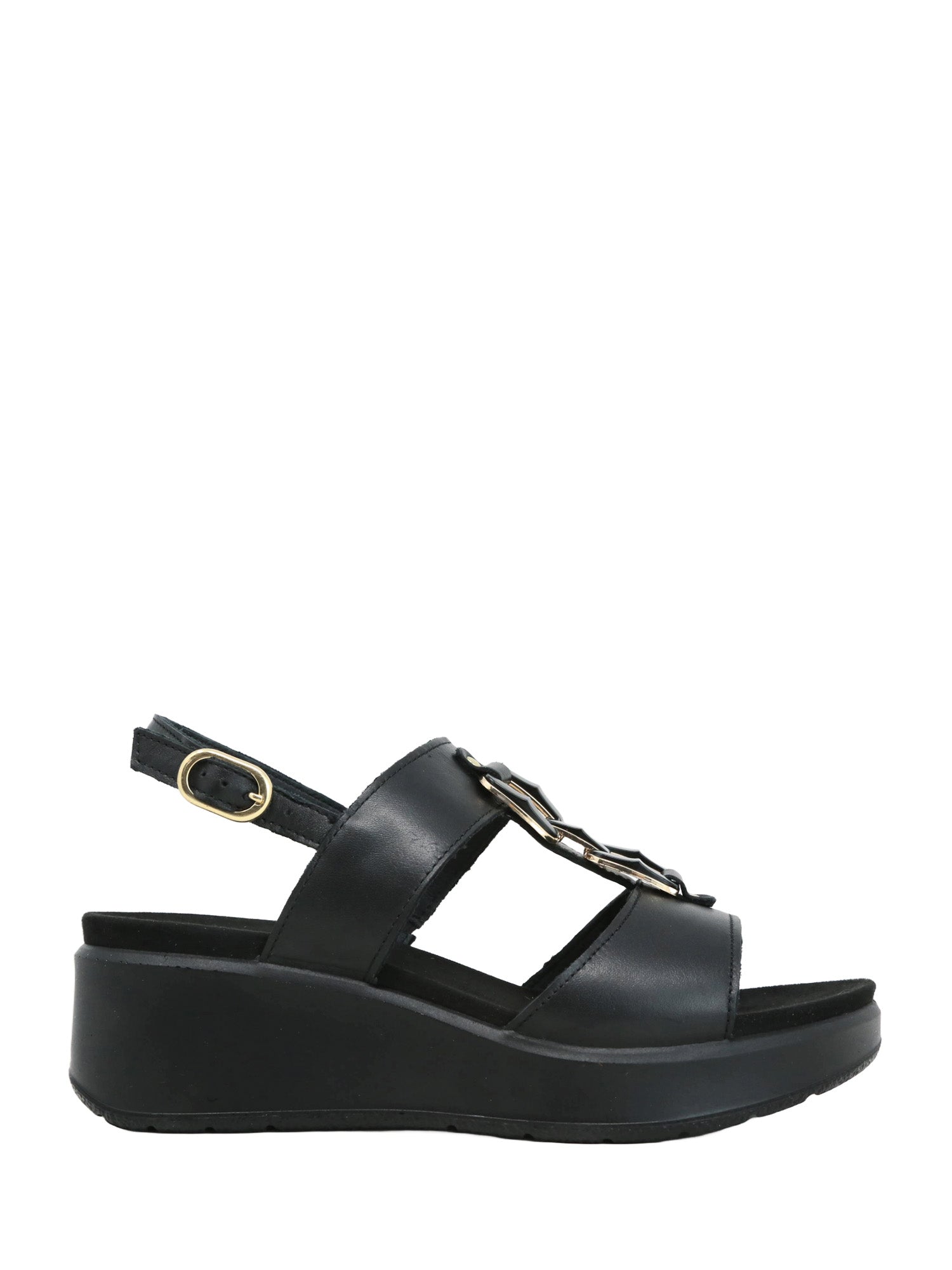 Sandali zeppa Nero Enval