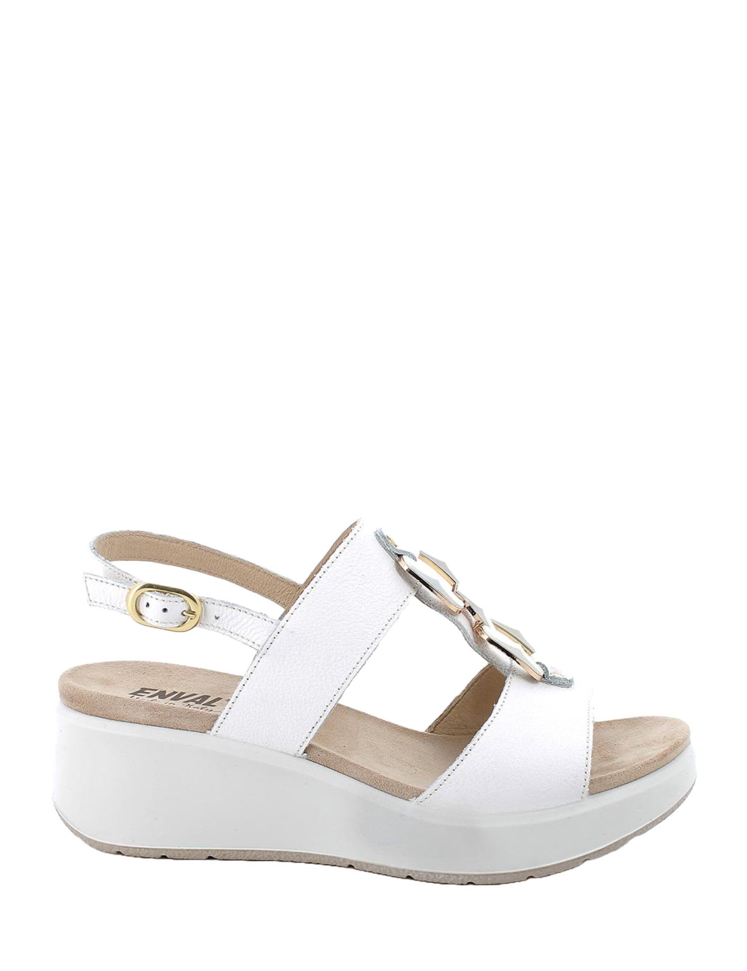 Sandali zeppa Bianco Enval