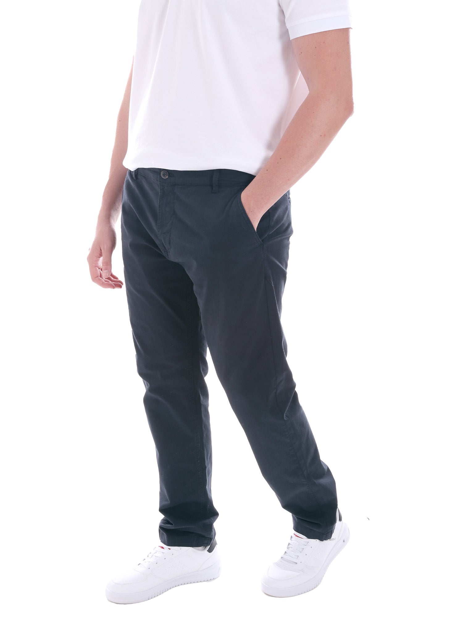 Pantaloni Blu Lyle & Scott