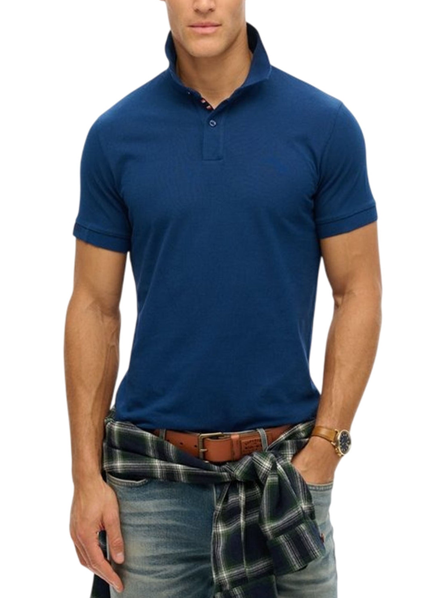 Polo Blu Scuro Superdry