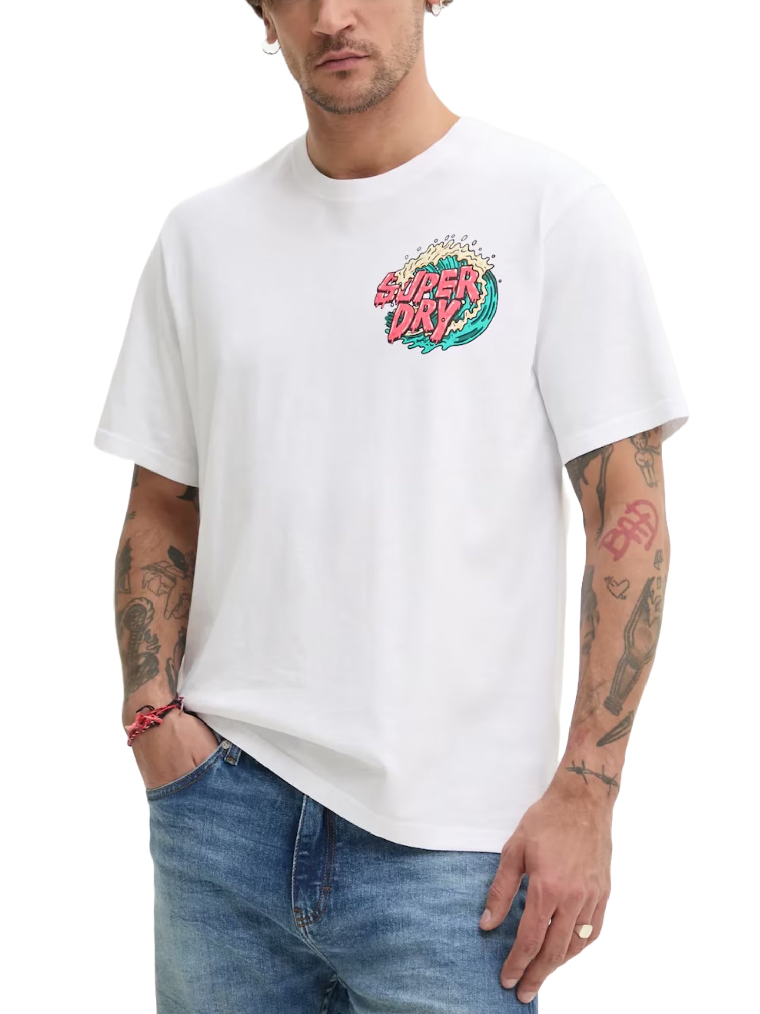 T-shirt Bianco Superdry
