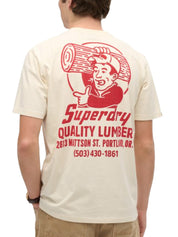 T-shirt Avorio Superdry