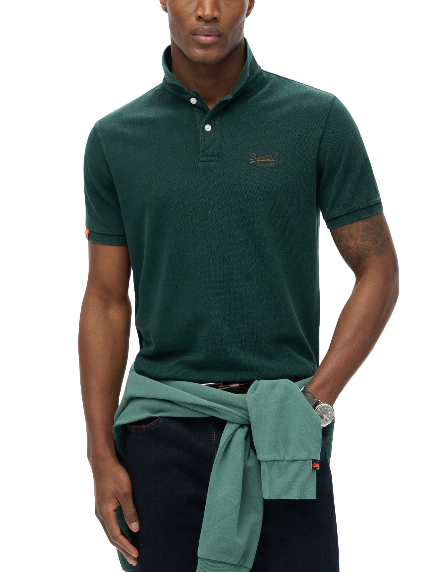 Polo Verde Scuro Superdry