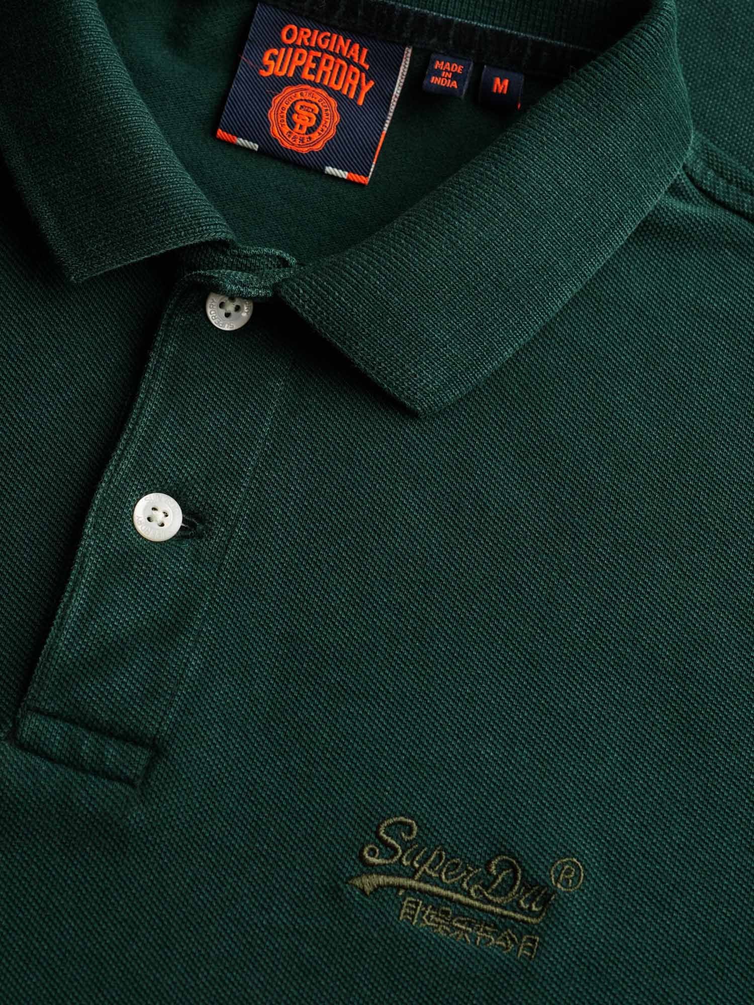 Polo Verde Scuro Superdry