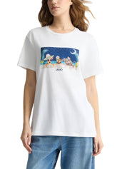 T-shirt Bianco Blu Liu-jo