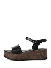 Sandali zeppa Nero Tamaris