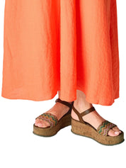 Sandali zeppa Marrone Tamaris