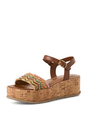 Sandali zeppa Marrone Tamaris