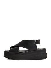 Sandali zeppa Nero Tamaris