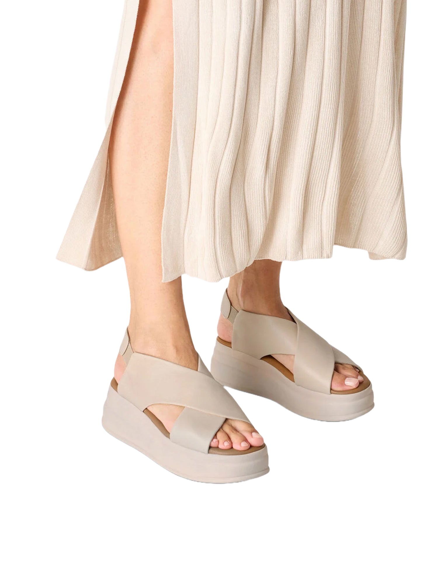 Sandali zeppa Beige Tamaris