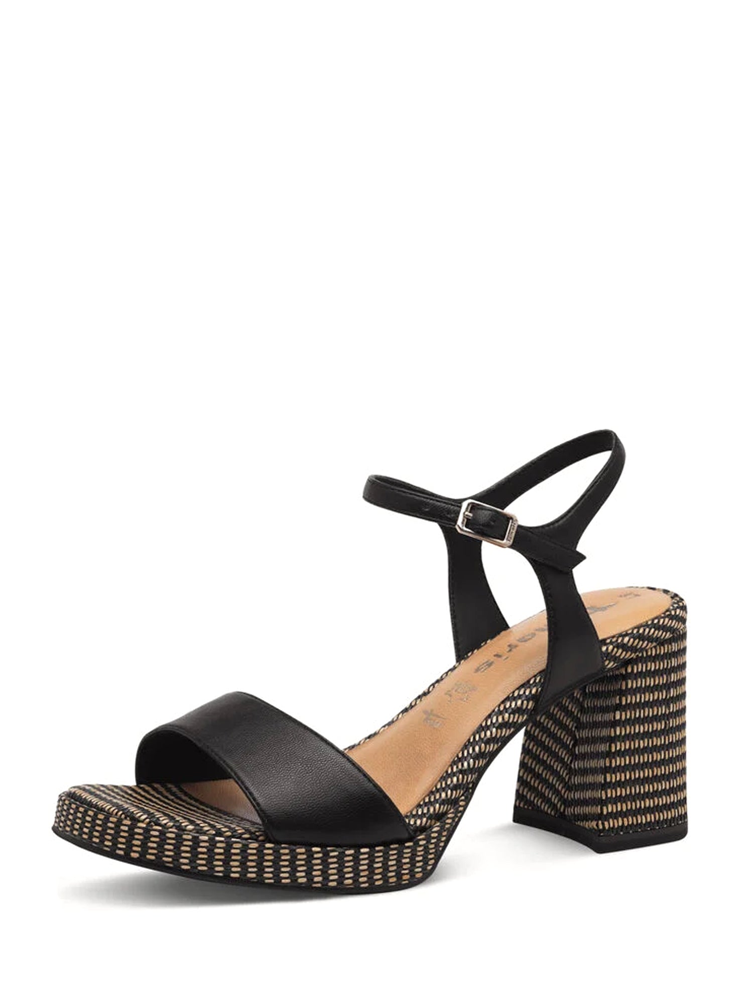 Sandali tacco Nero Beige Tamaris