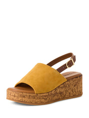 Sandali zeppa Giallo Tamaris