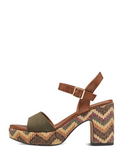 Sandali tacco Verde Marco Tozzi