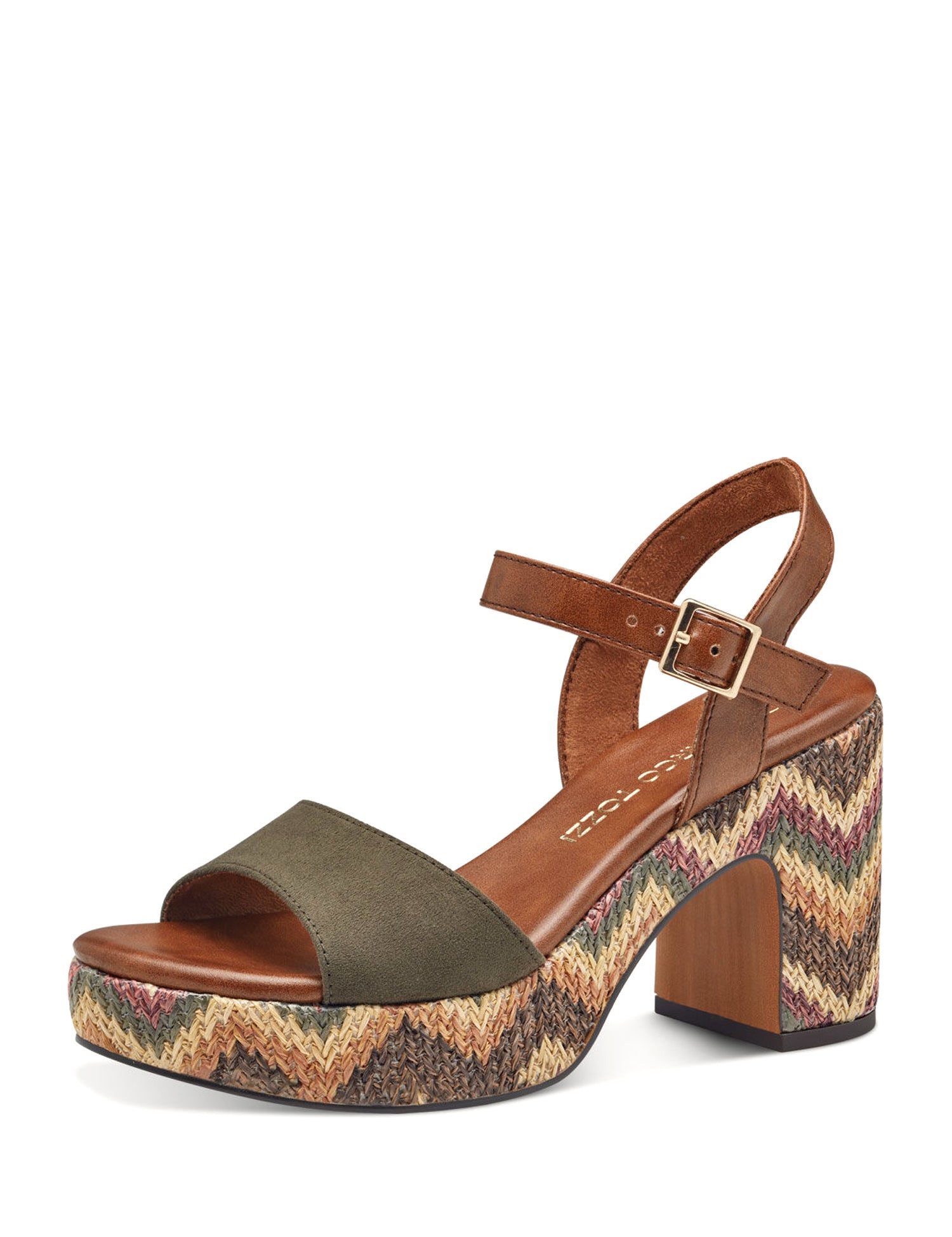 Sandali tacco Verde Marco Tozzi