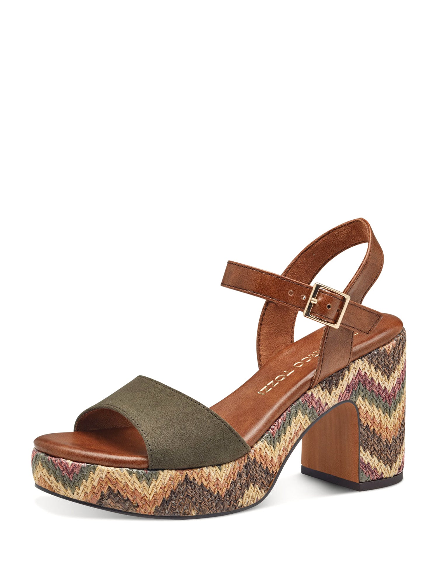 Sandali tacco Verde Marco Tozzi