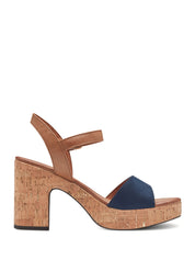 Sandali tacco Blu Marco Tozzi