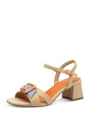 Sandali tacco Beige Marco Tozzi