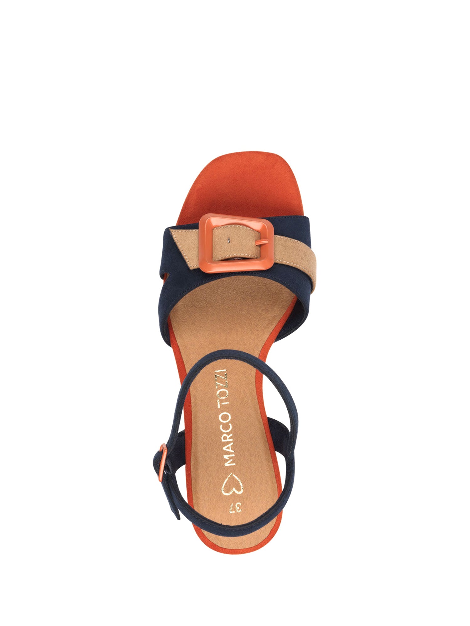 Sandali tacco Blu Marco Tozzi