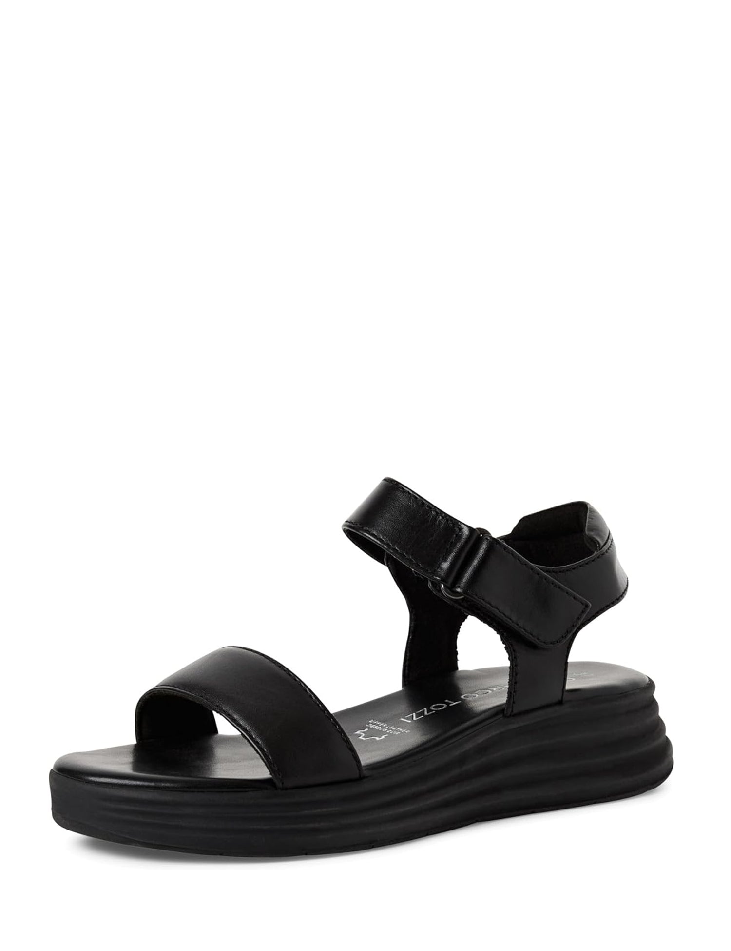 Sandali con strappi Nero Marco Tozzi