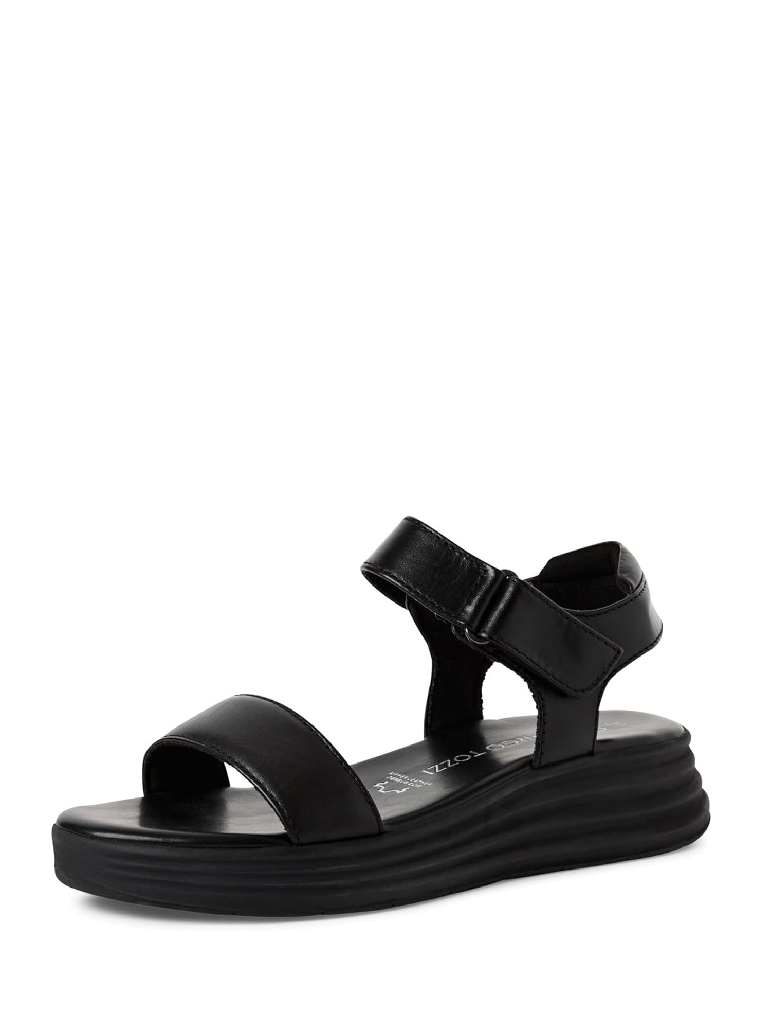 Sandali con strappi Nero Marco Tozzi