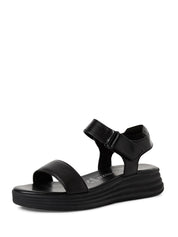 Sandali con strappi Nero Marco Tozzi