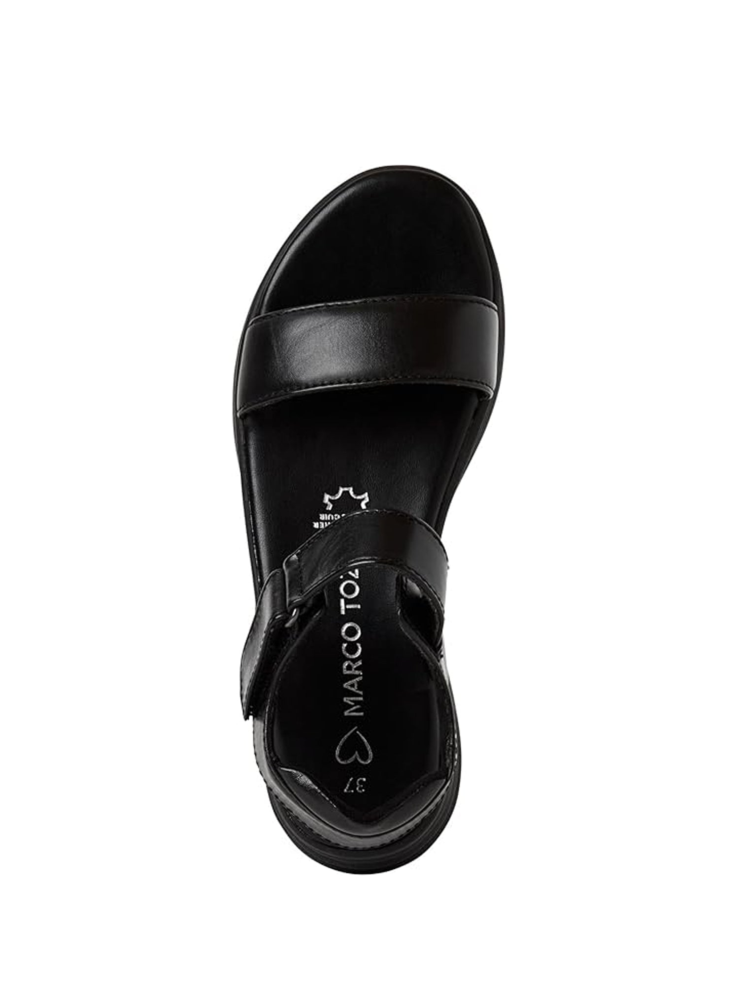 Sandali con strappi Nero Marco Tozzi