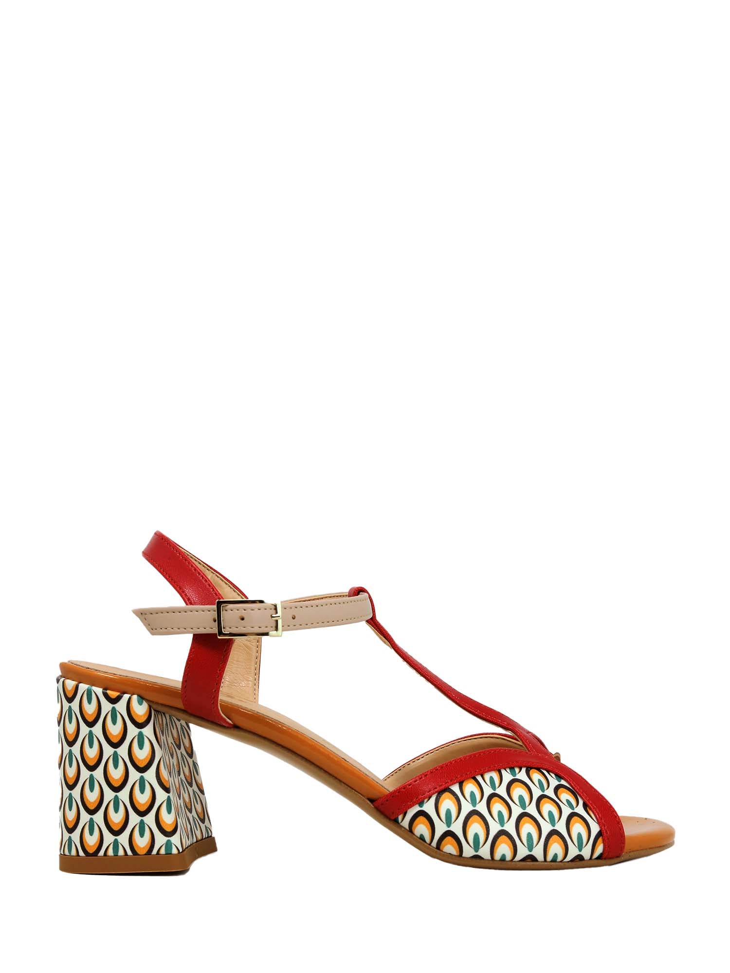 Sandali tacco Rosso Grace Shoes