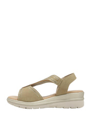 Sandali zeppa Beige Valleverde