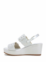 Sandali zeppa Bianco Valleverde