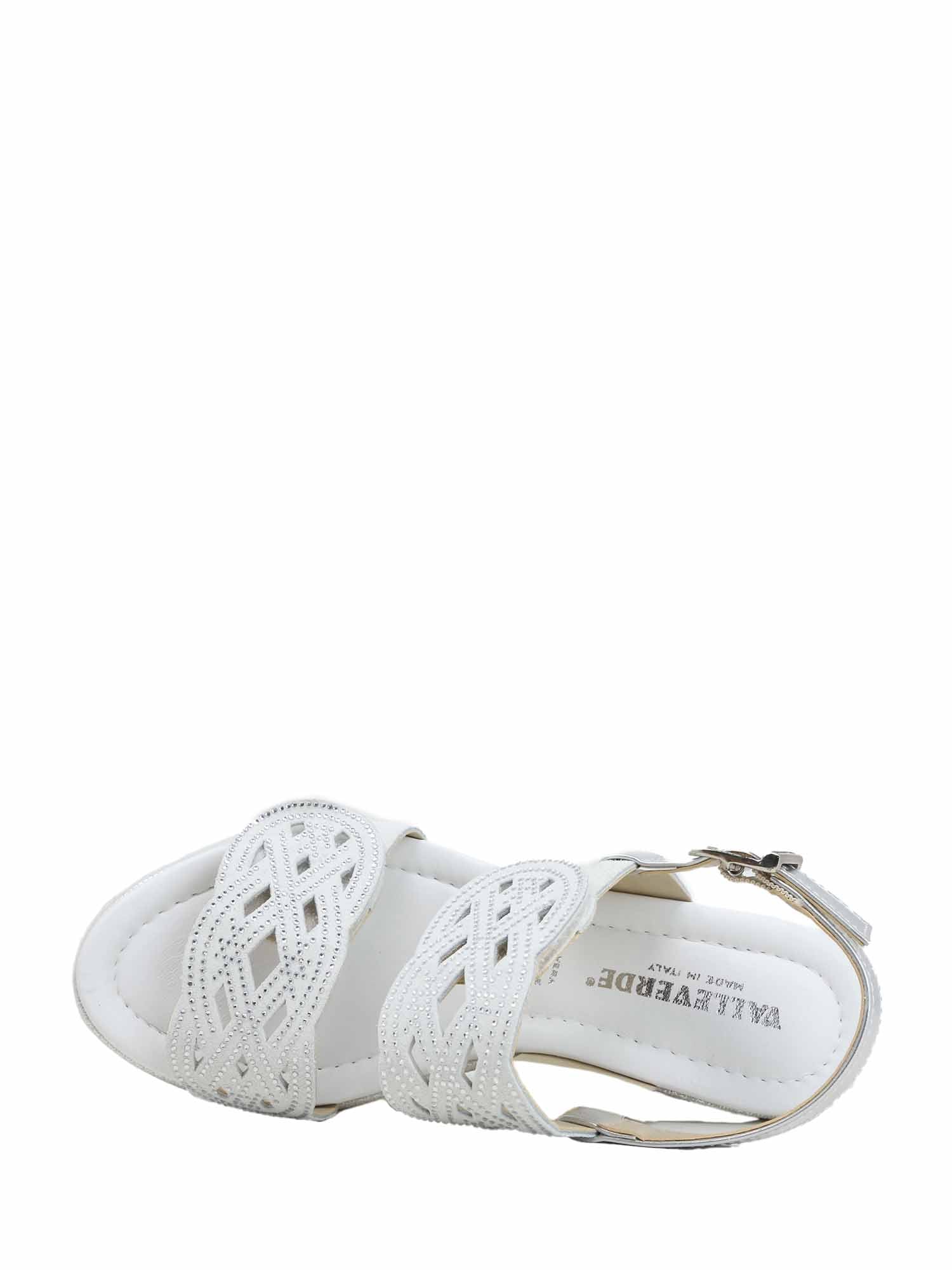 Sandali zeppa Bianco Valleverde
