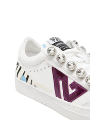 Sneakers Bianco Viola Emanuelle Vee