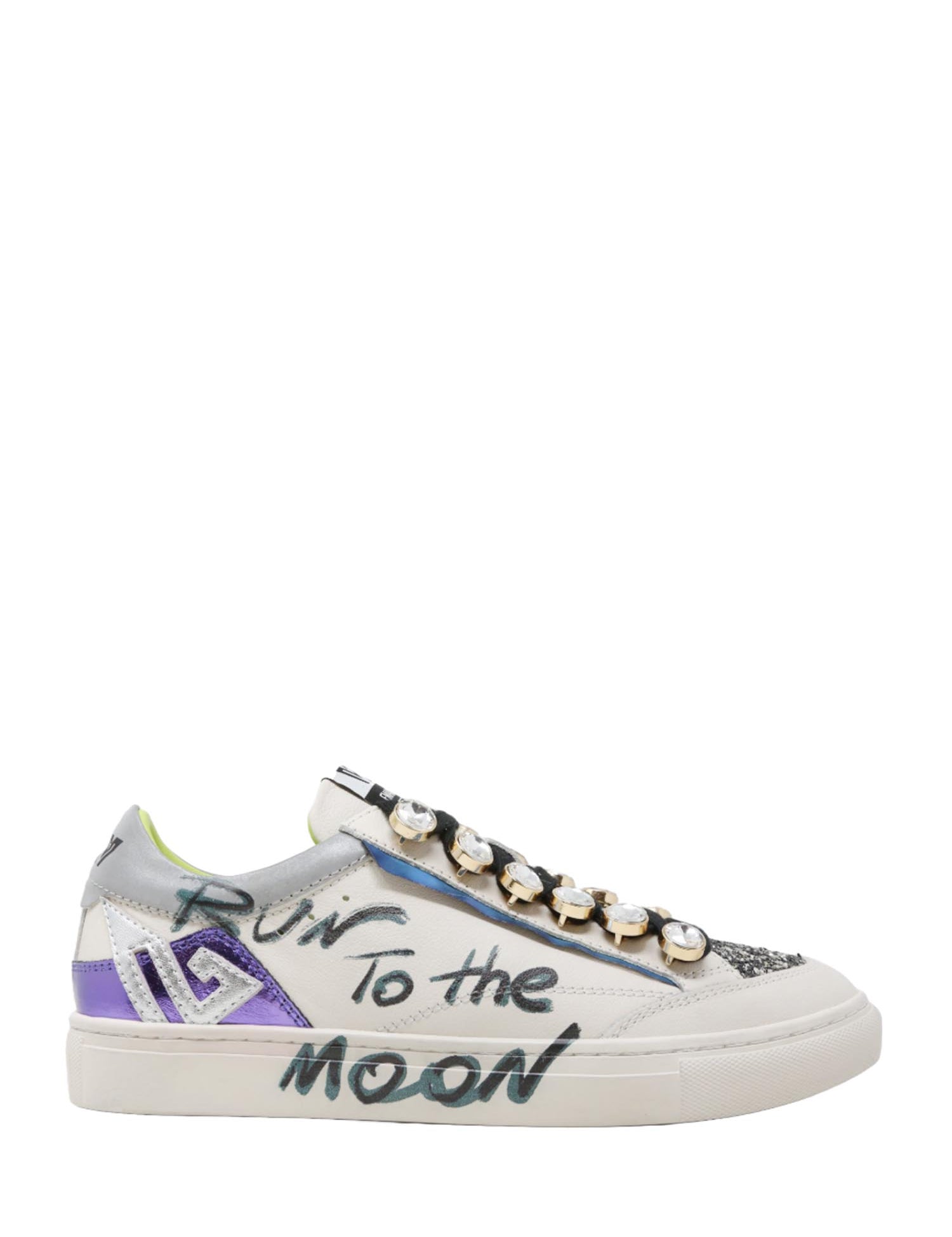 Sneakers Bianco Viola Emanuelle Vee