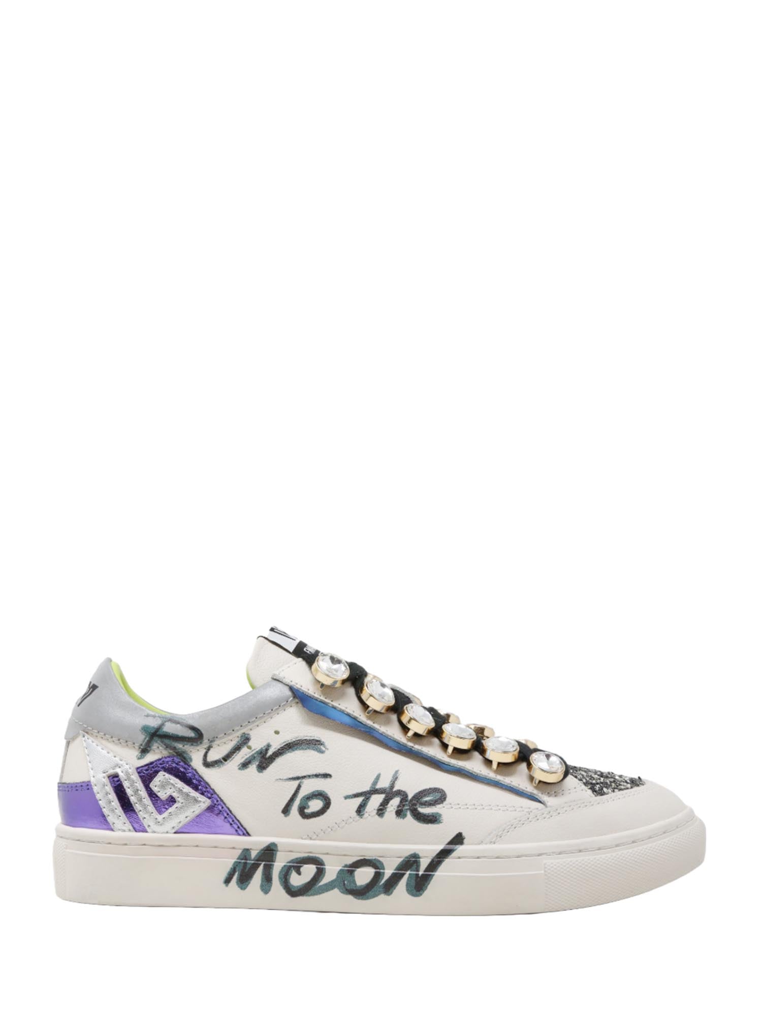 Sneakers Bianco Viola Emanuelle Vee