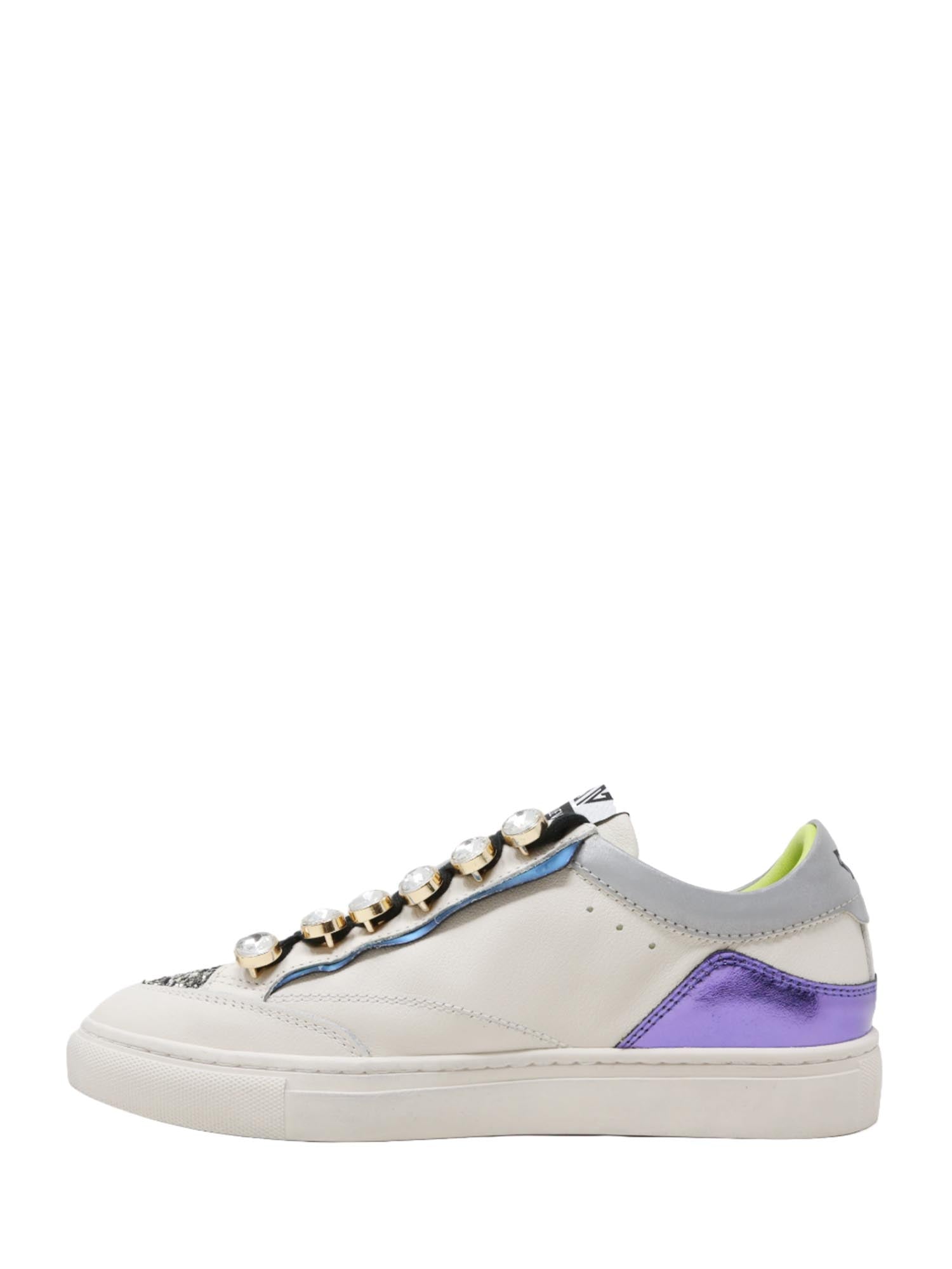 Sneakers Bianco Viola Emanuelle Vee