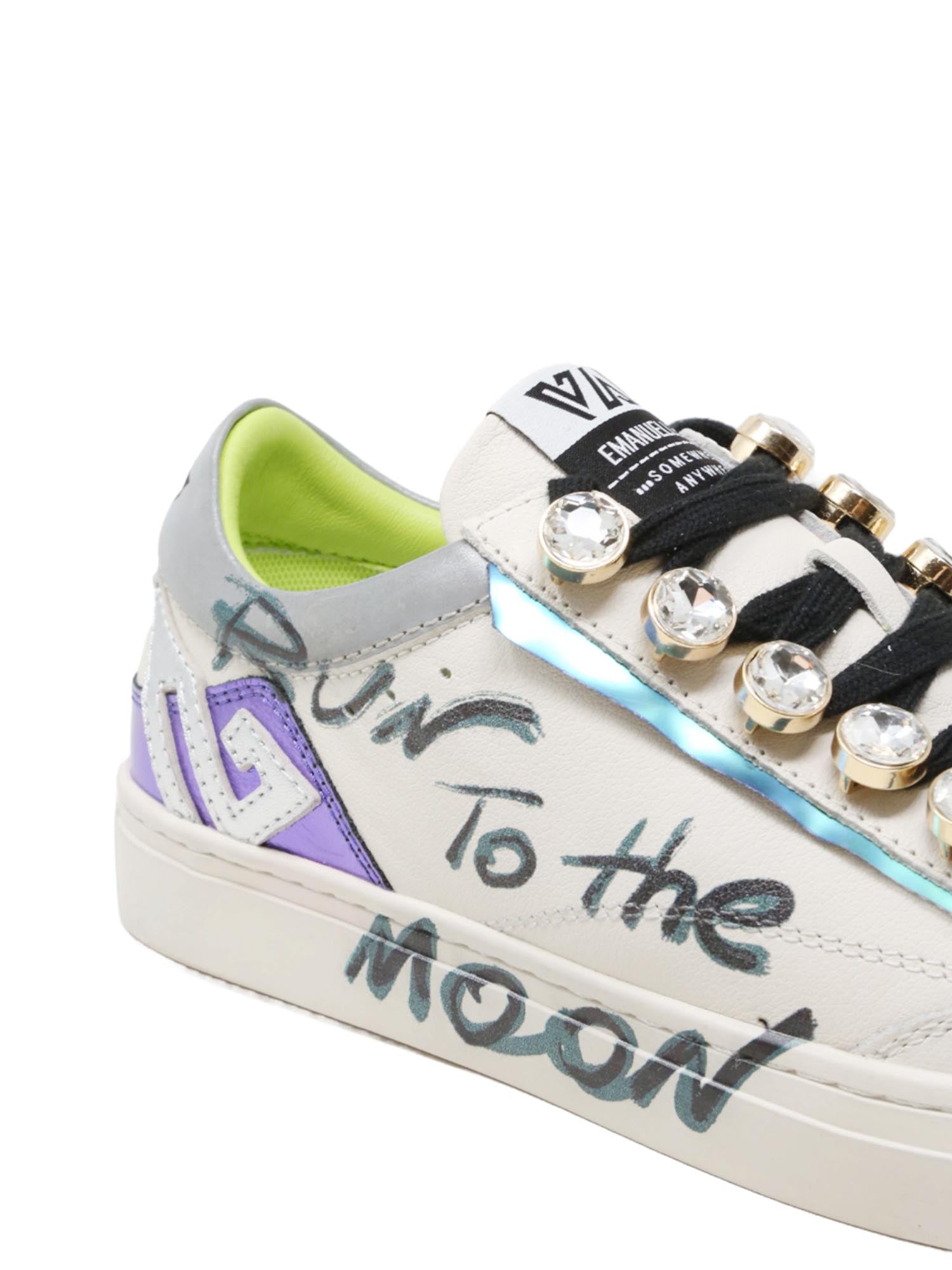 Sneakers Bianco Viola Emanuelle Vee