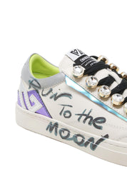 Sneakers Bianco Viola Emanuelle Vee