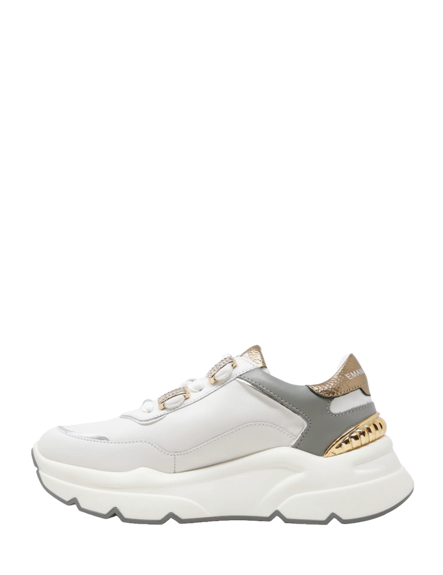 Sneakers Bianco Grigio Emanuelle Vee