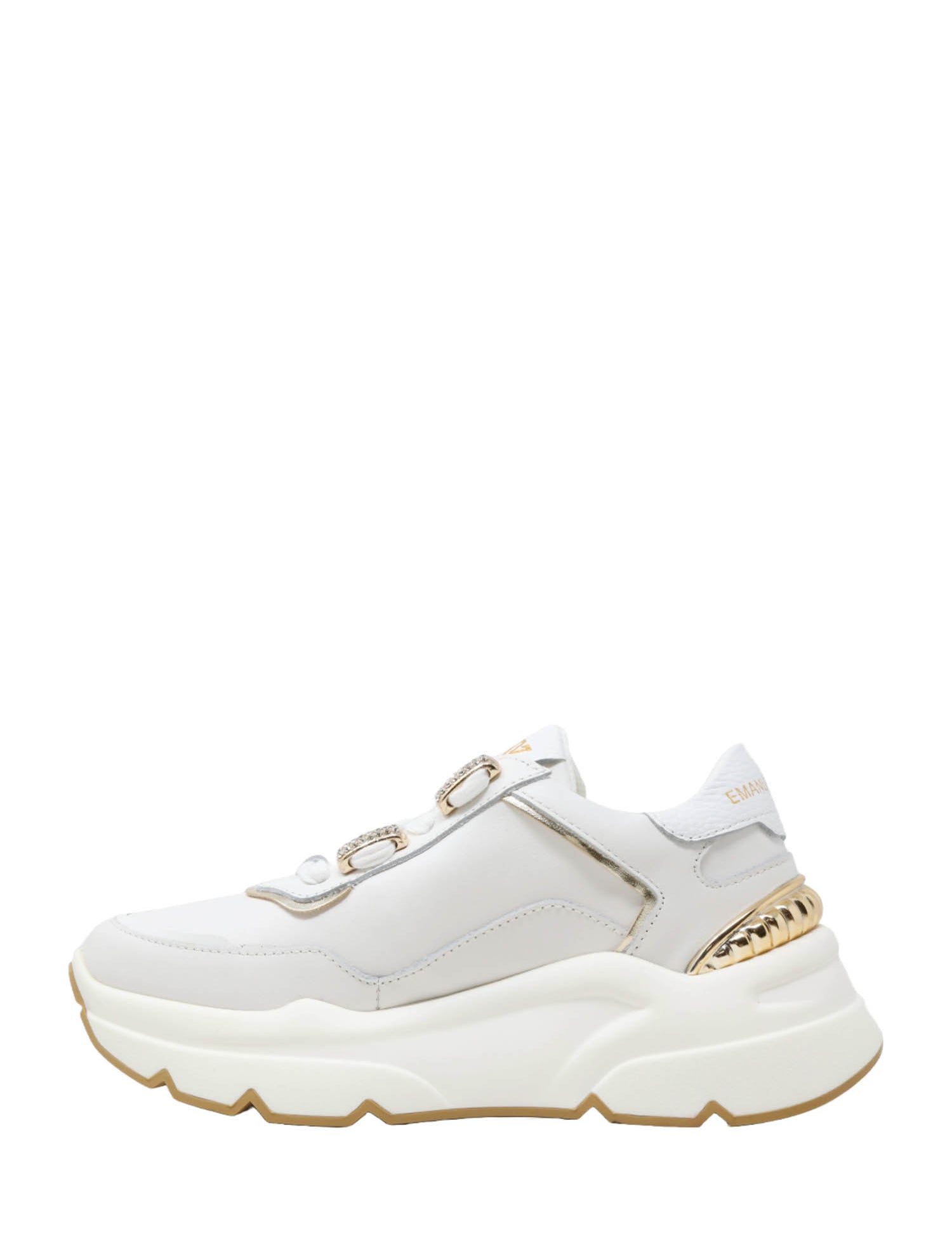 Sneakers Bianco Oro Emanuelle Vee