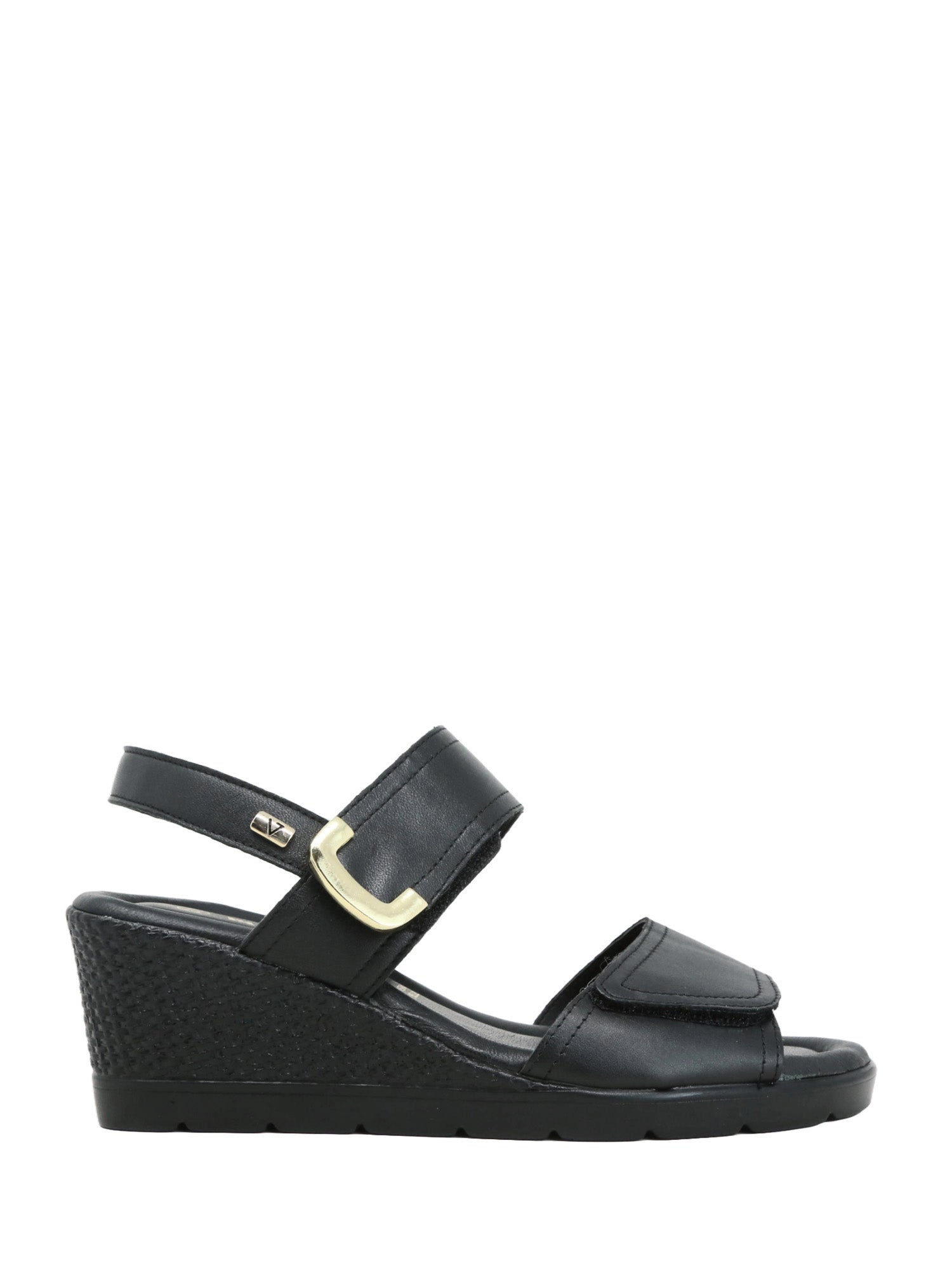 Sandali zeppa Nero Valleverde