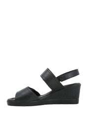 Sandali zeppa Nero Valleverde