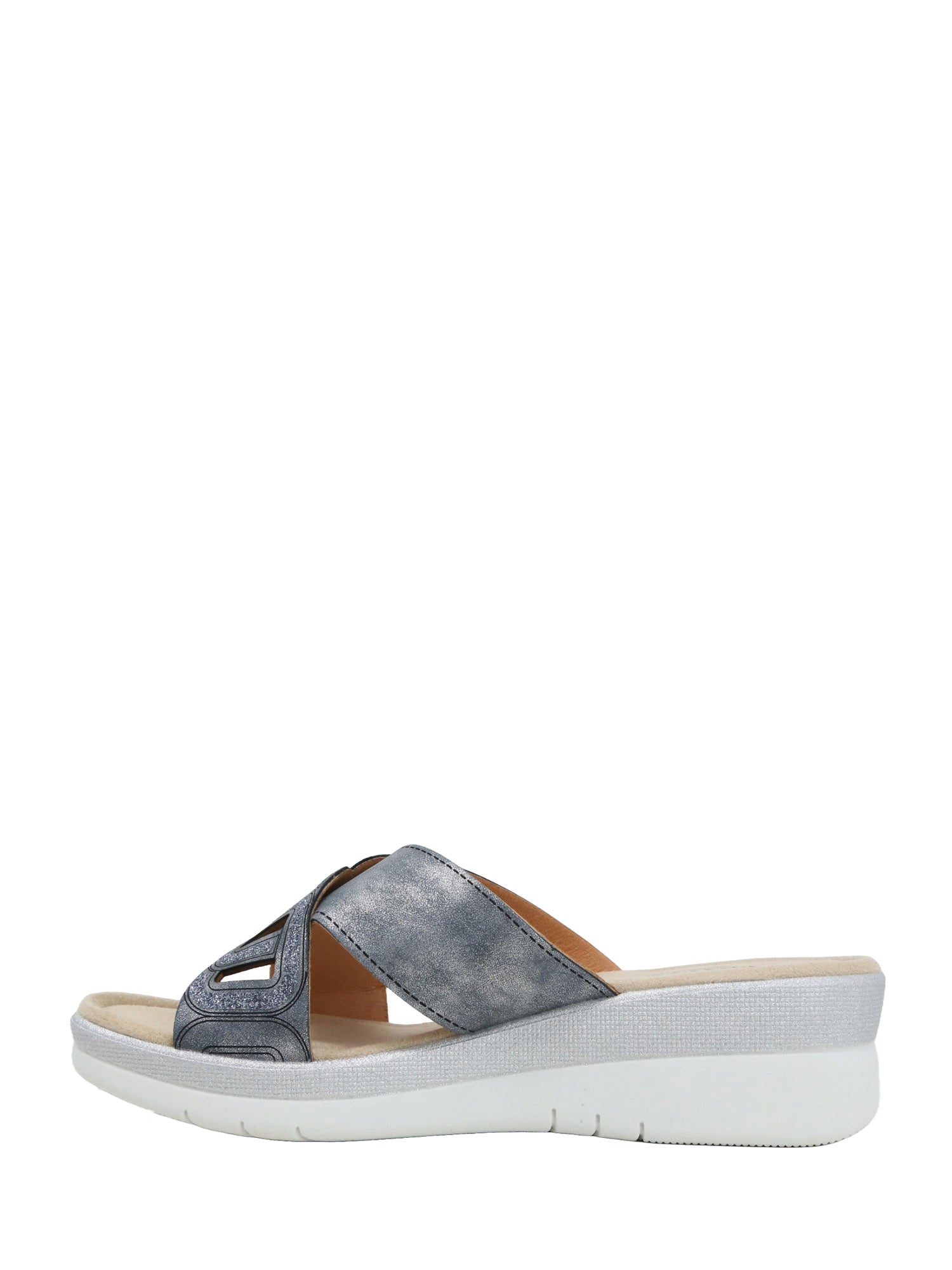 Sandali zeppa Blu Scuuro Valleverde