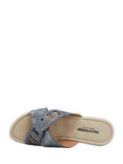 Sandali zeppa Blu Scuuro Valleverde