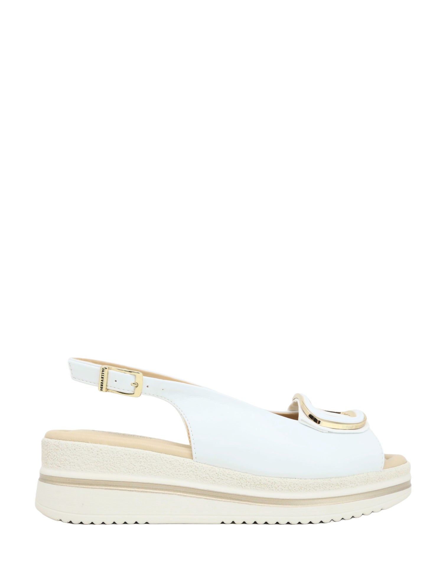 Sandali zeppa Bianco Valleverde