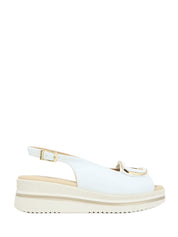 Sandali zeppa Bianco Valleverde