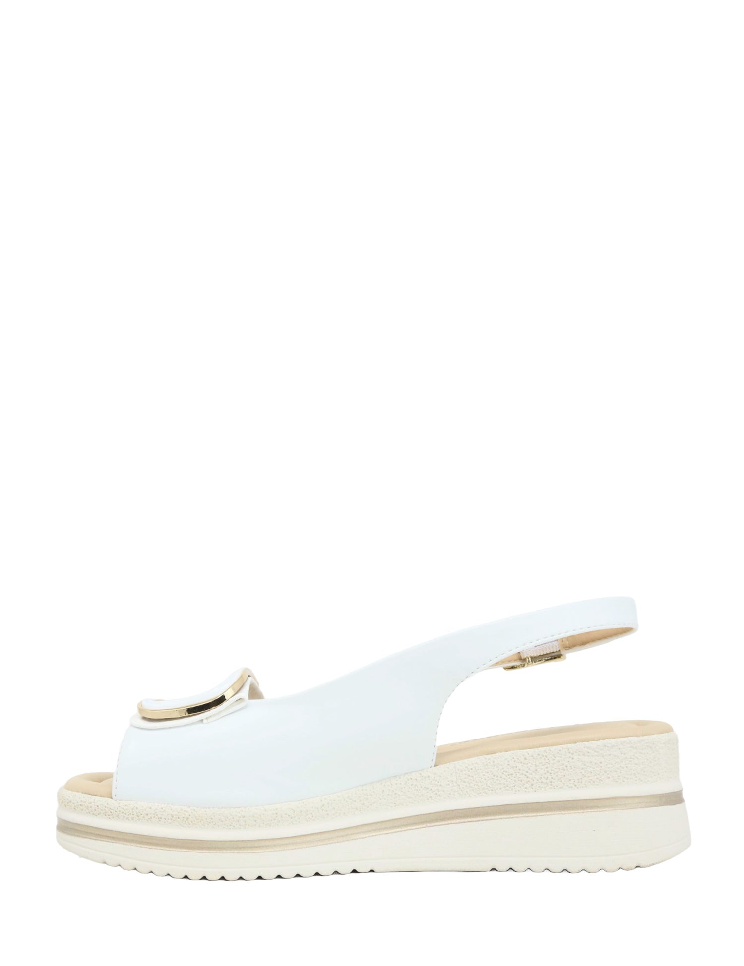 Sandali zeppa Bianco Valleverde