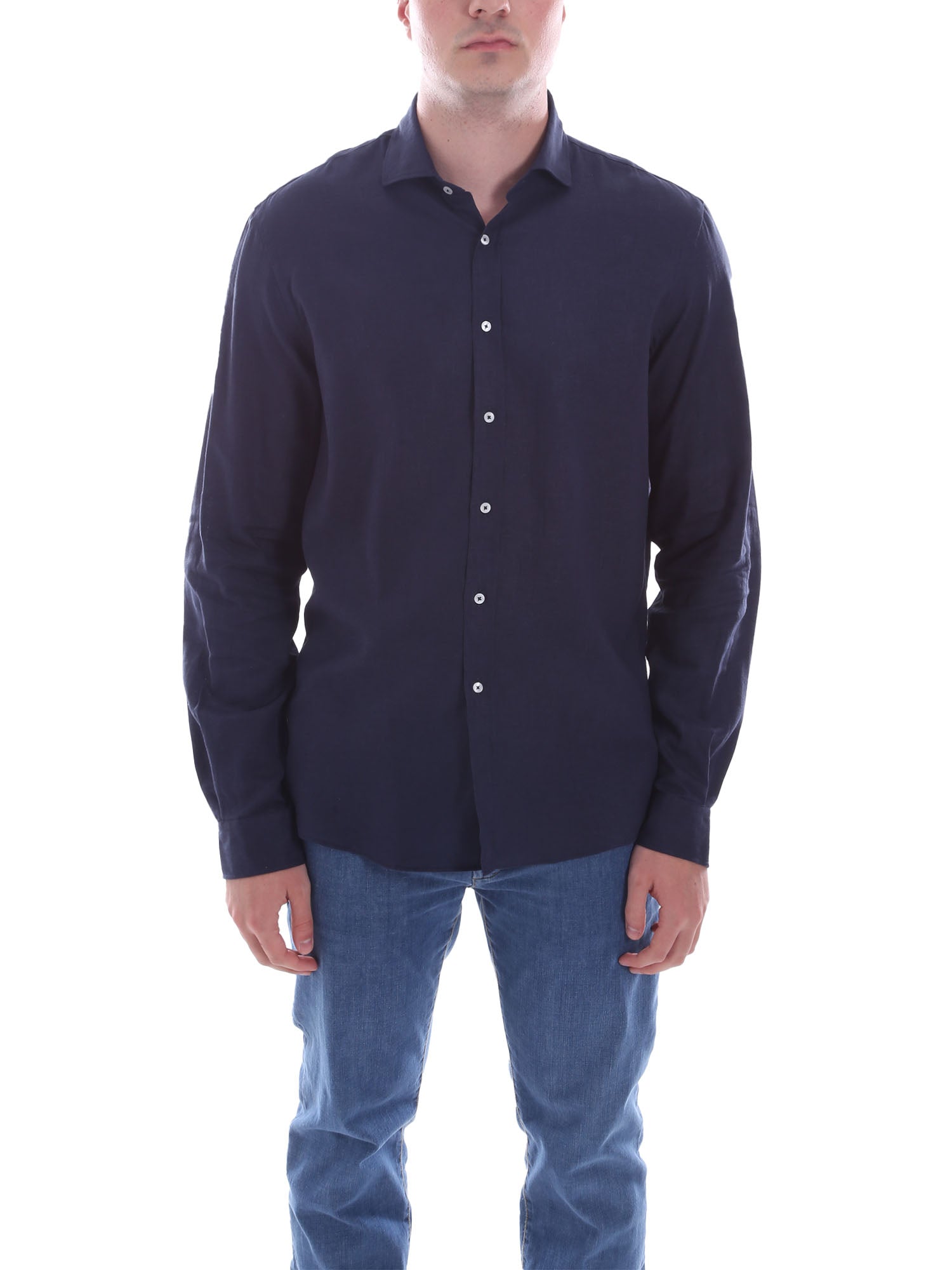 Camicie Blu Scuro Borgoni Milano