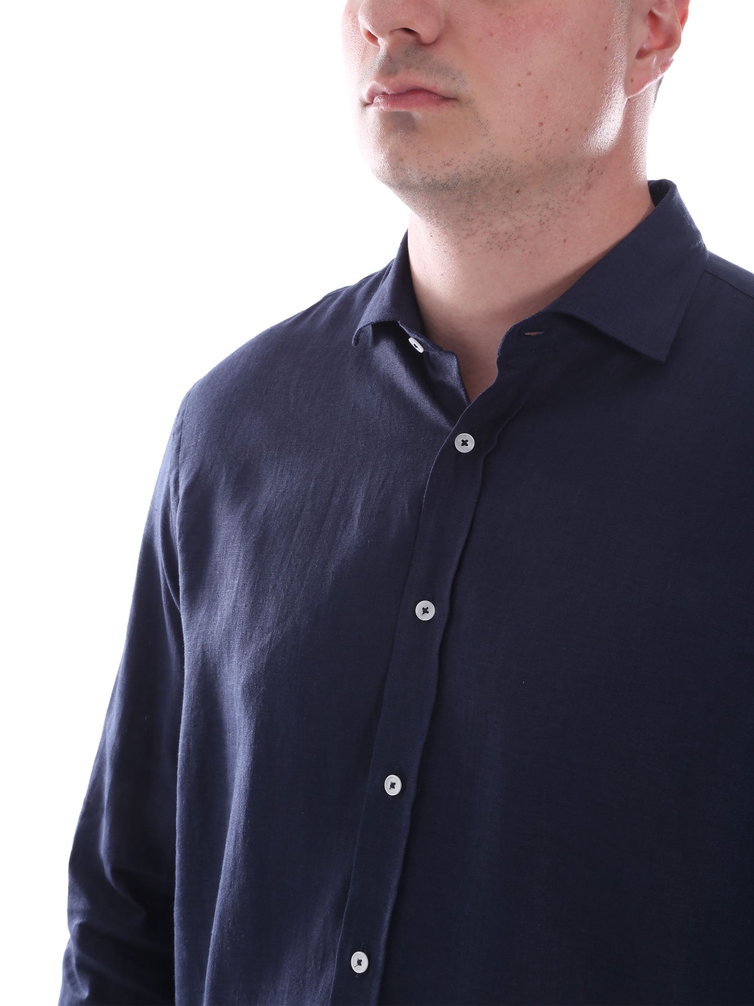 Camicie Blu Scuro Borgoni Milano